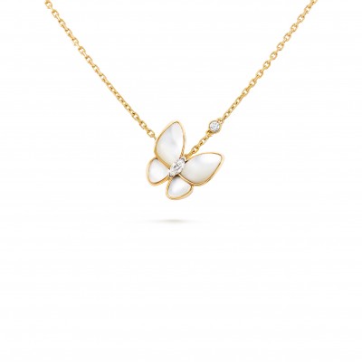 VAN CLEEF ARPELS TWO BUTTERFLY PENDANT VCARO8FB00